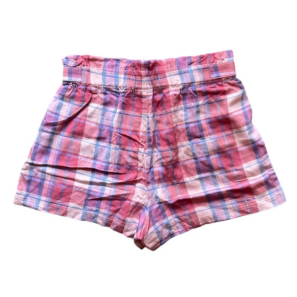 Square Pattern High Waist Pink Shorts Size 12 - Picture 2 of 7